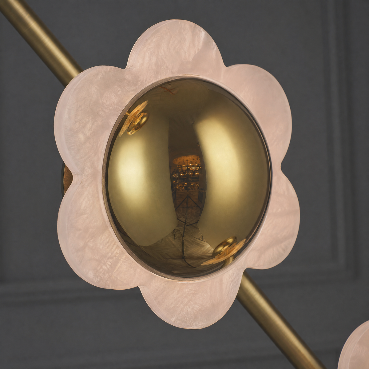 Brass Flower Wall Alabaster