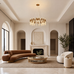 Brass Halo Chandelier