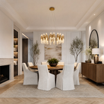Brass Halo Chandelier