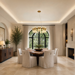 Brass Halo Chandelier