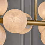 Brass Multi-orb Alabaster Pendant Light