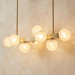 Brass Multi-orb Alabaster Pendant Light
