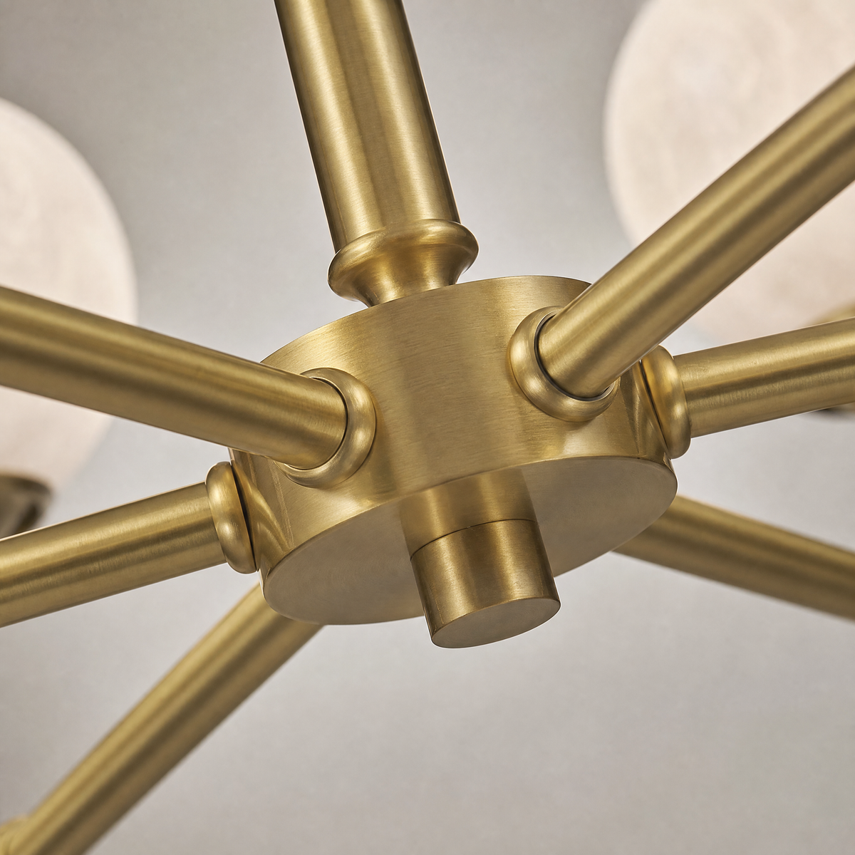 Brass Orb Classic Alabaster Pendant Light