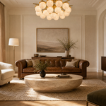 Brass Orb Cluster Ceiling Alabaster