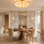Brass Orb Cluster Ceiling Alabaster