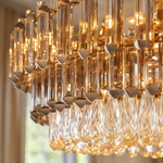 Brass Rectangular Chandelier