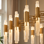 Brass Rectangular Chandelier
