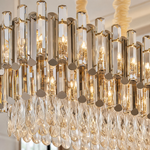Brass Rectangular Chandelier