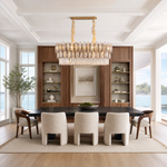 Brass Rectangular Chandelier