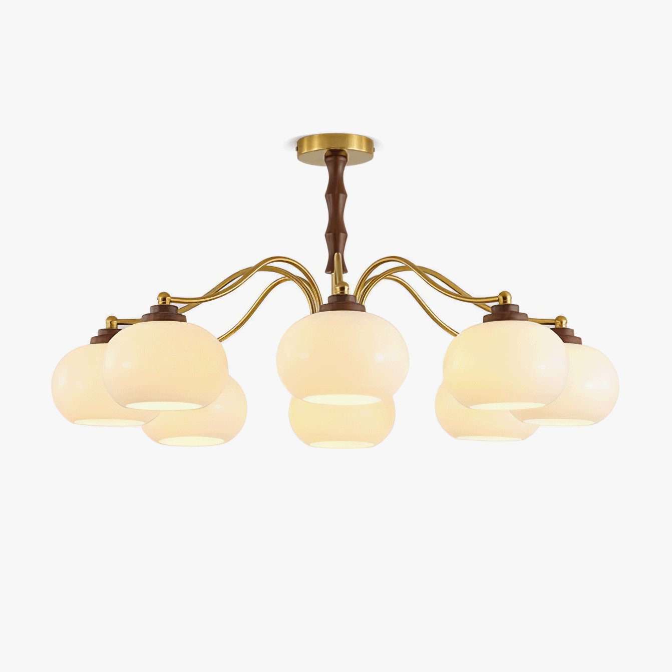 Persimmon Glass Globe Chandelier - YIOSI