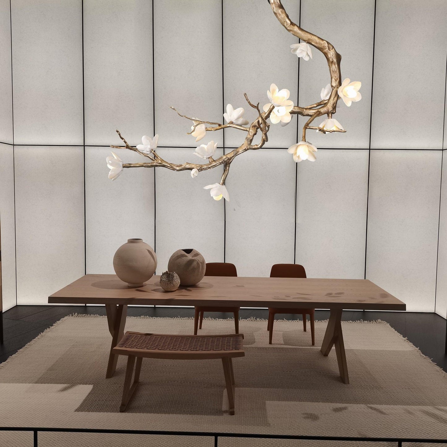 Brass Flower Branch Chandelier - YIOSI