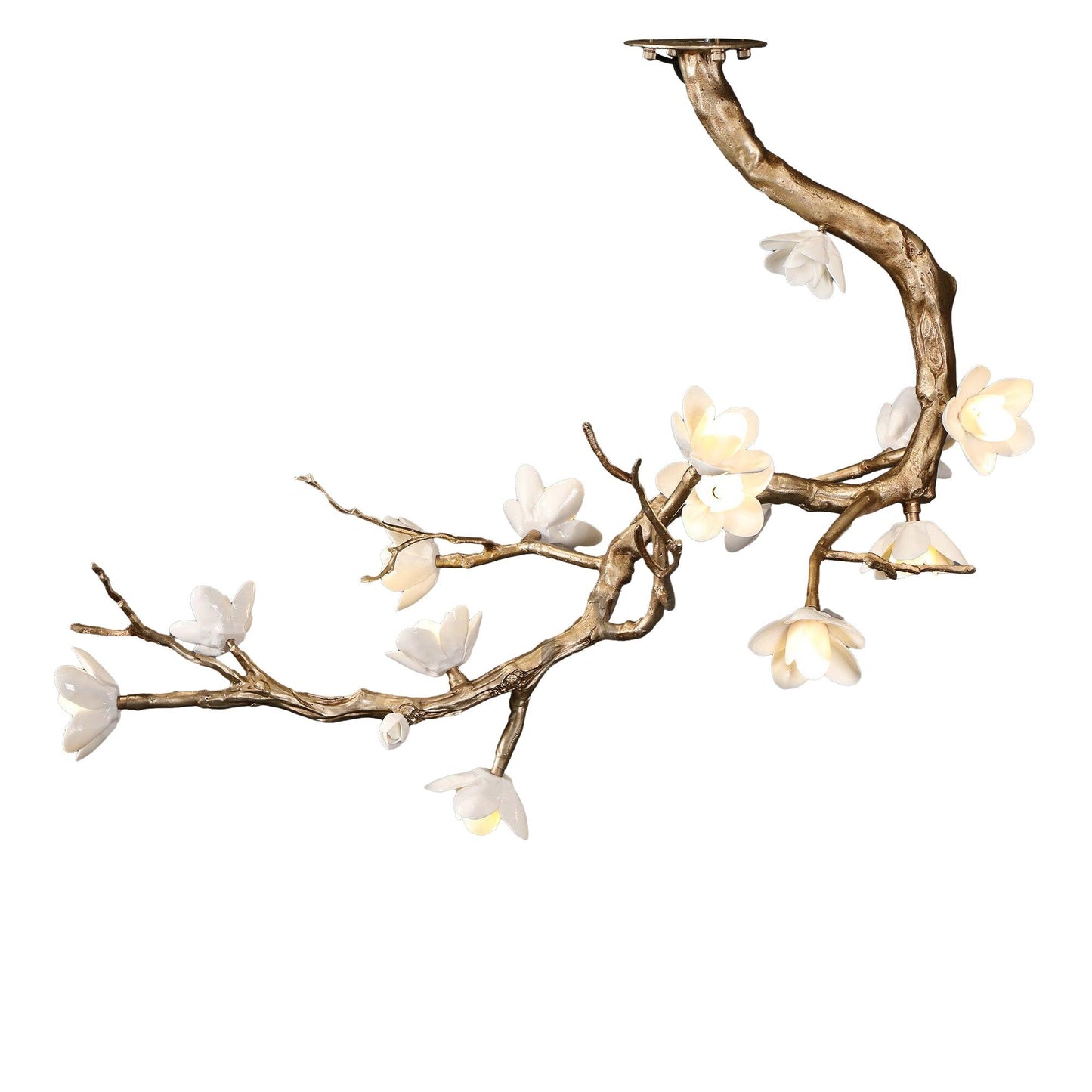 Brass Flower Branch Chandelier - YIOSI