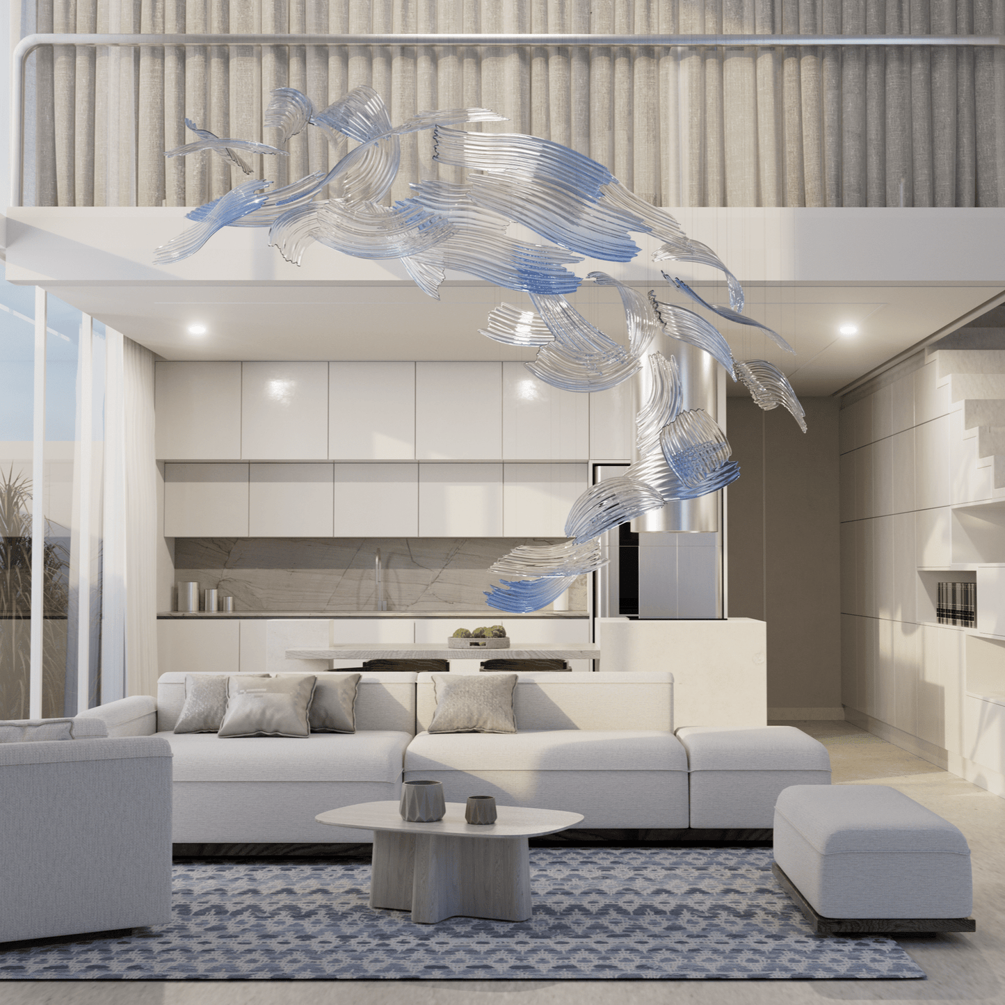 Brush Art Glass Chandelier - YIOSI