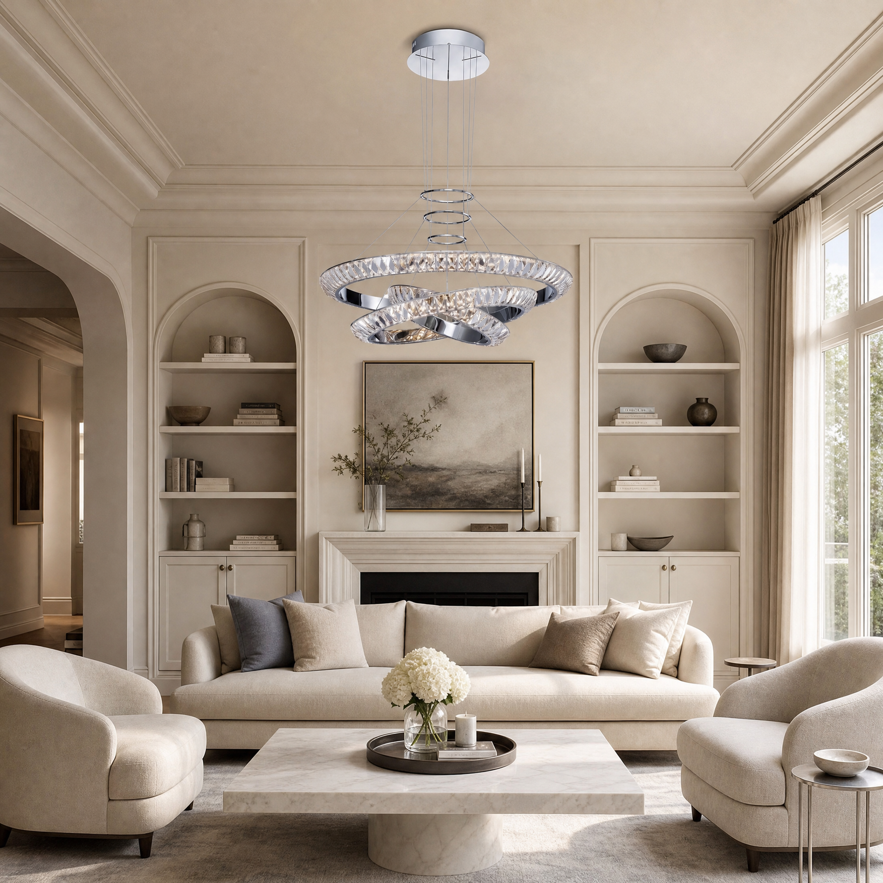 Bryant Round Crystal Chandelier