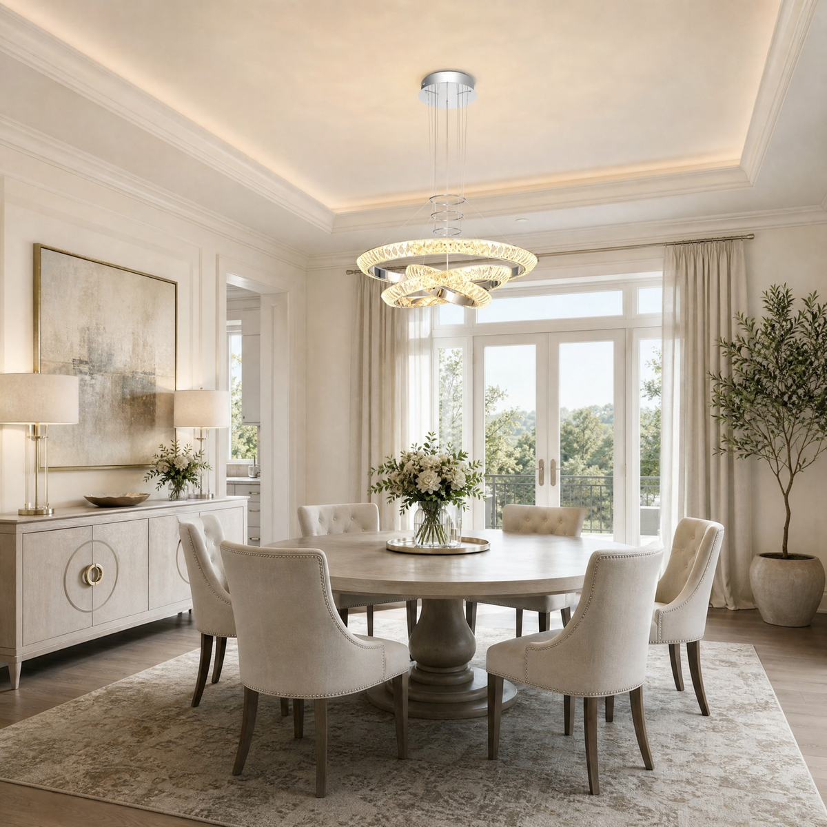Bryant Round Crystal Chandelier