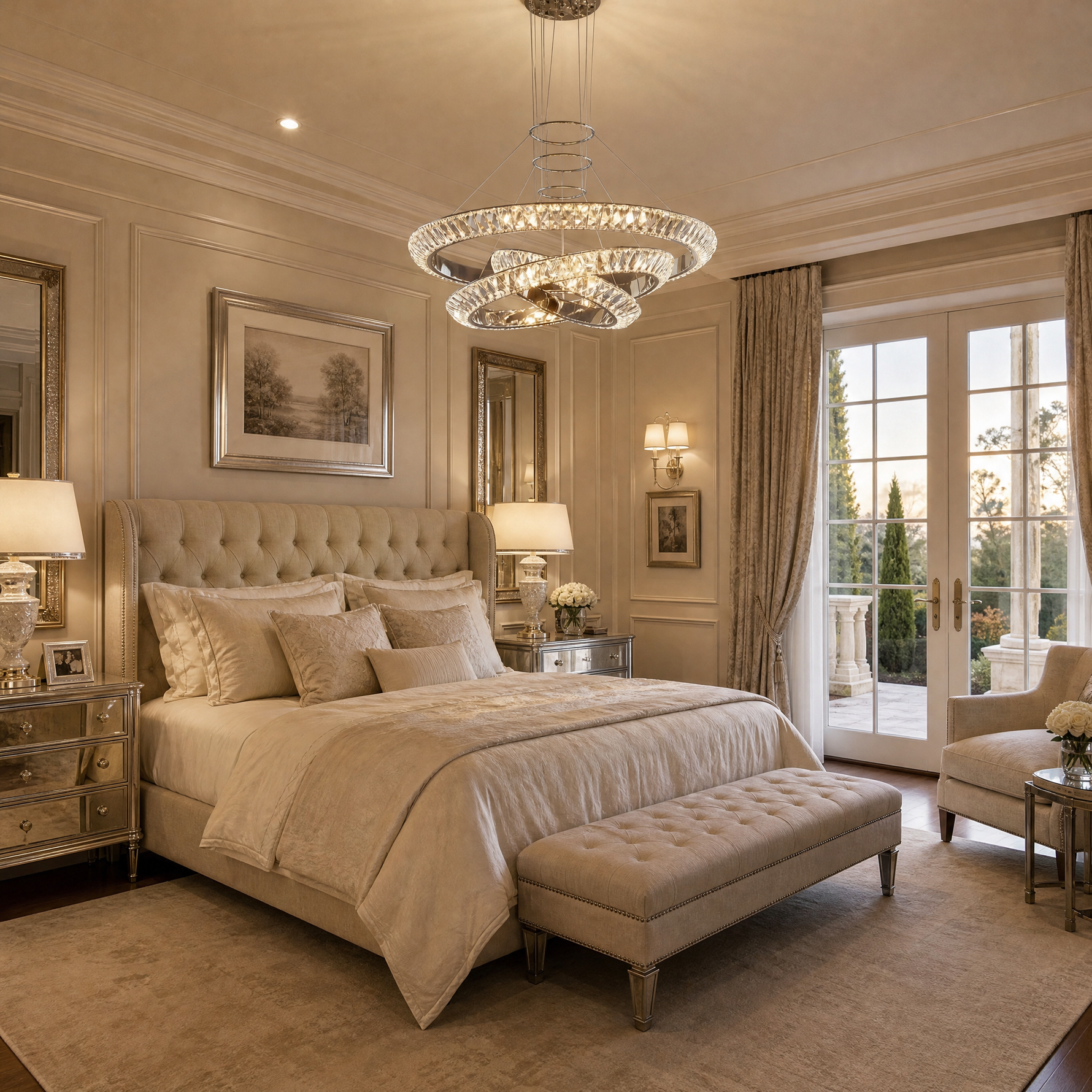 Bryant Round Crystal Chandelier