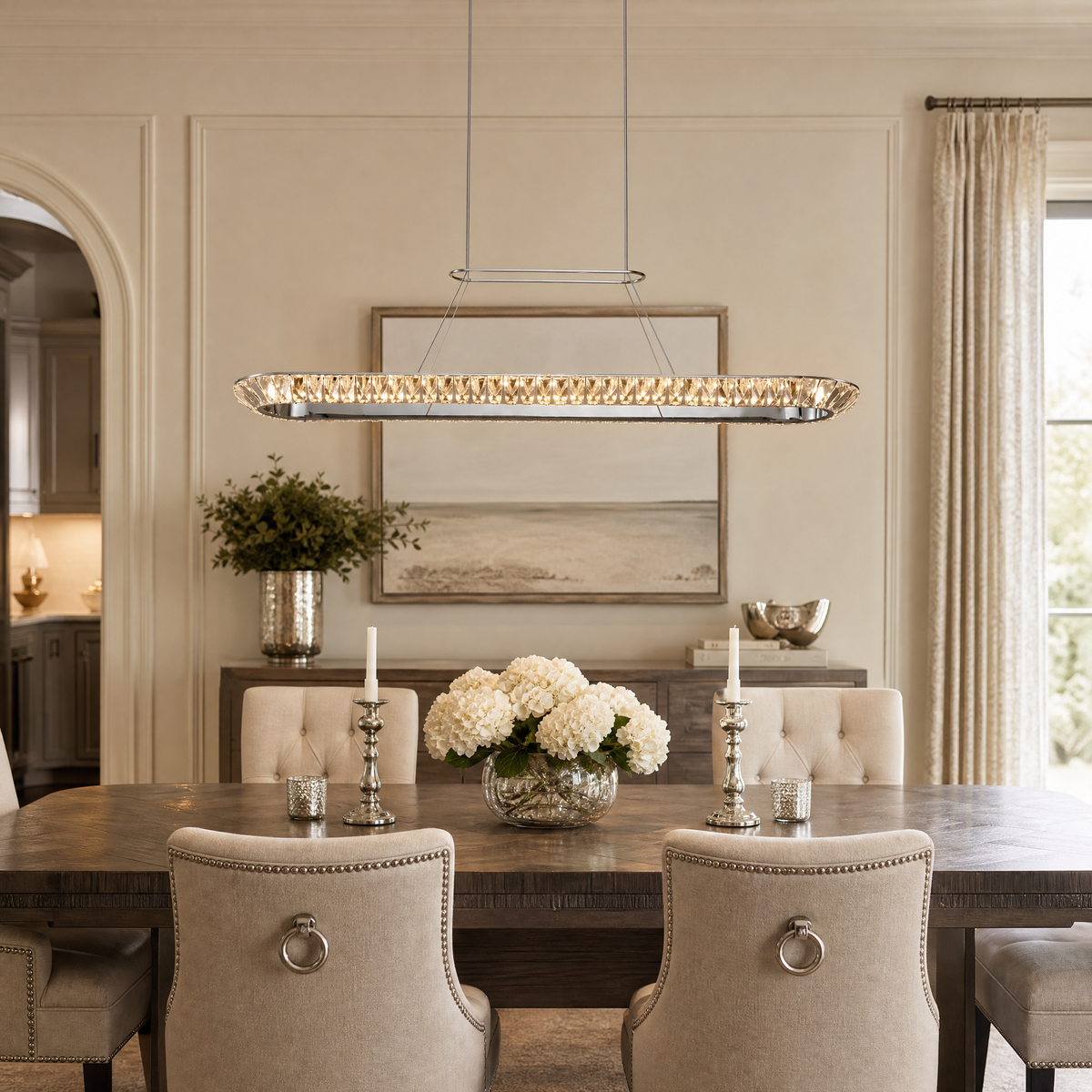 Bryant Round Crystal Chandelier