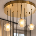 Bubble 14-Light Staircase Chandelier - Copper