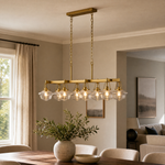 Bubble Glass 8-Light Linear Dining Pendant L1150
