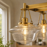 Bubble Glass 8-Light Linear Dining Pendant L1150