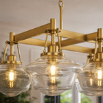 Bubble Glass 8-Light Linear Dining Pendant L1150