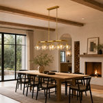 Bubble Glass 8-Light Linear Dining Pendant L1150