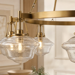 Bubble Glass 8-Light Round Pendant D1000