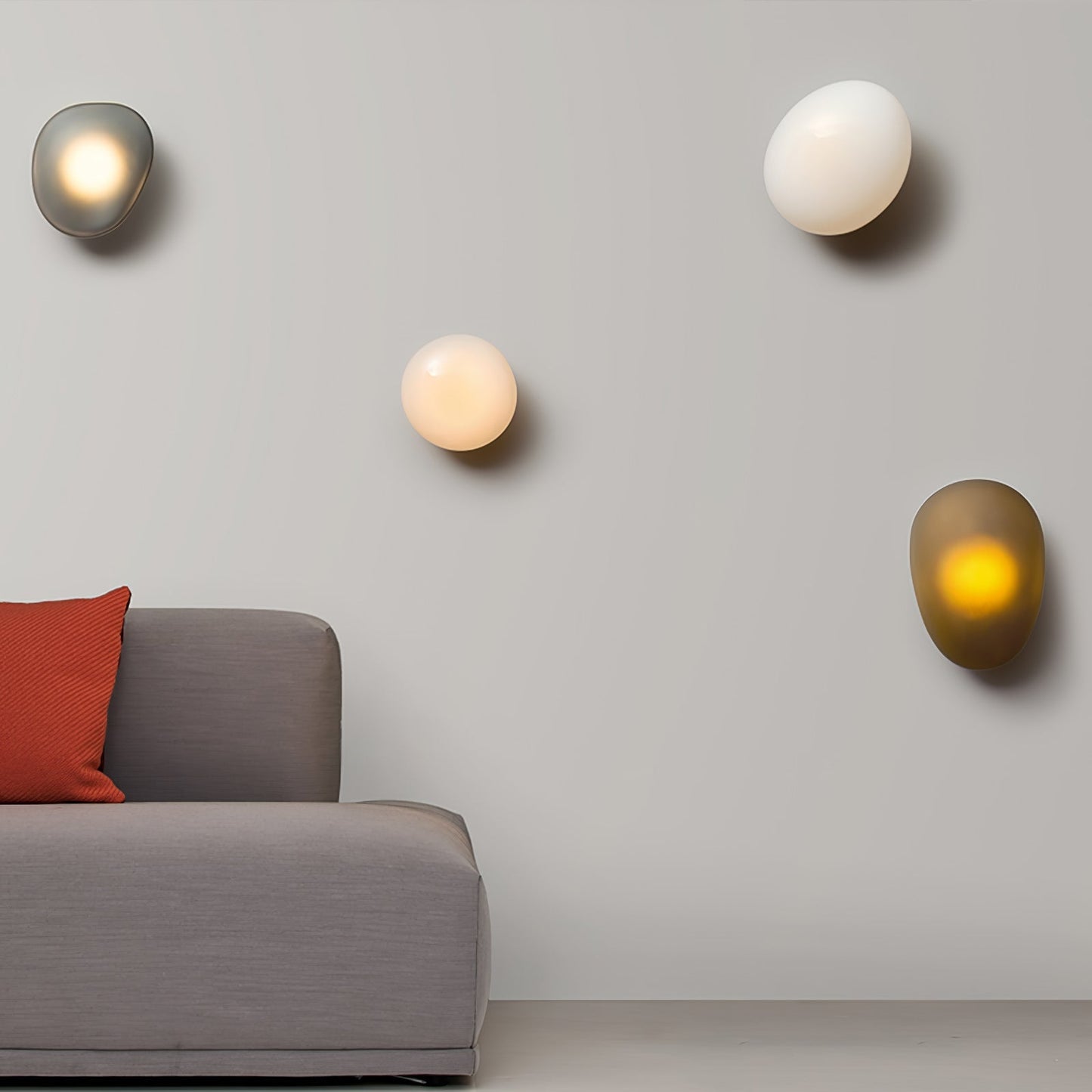 Vakkerlight Bubble Glass Wall Lamp Modern Translucent Pebble Design