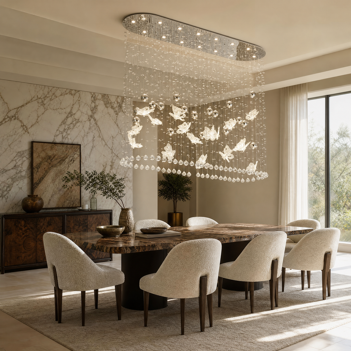 Butterfly Dream Modern Linear Dining Pendant Light