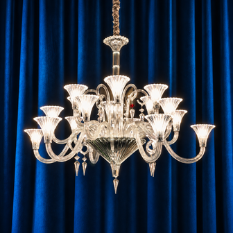 Gondelle Clear Glass Chandelier