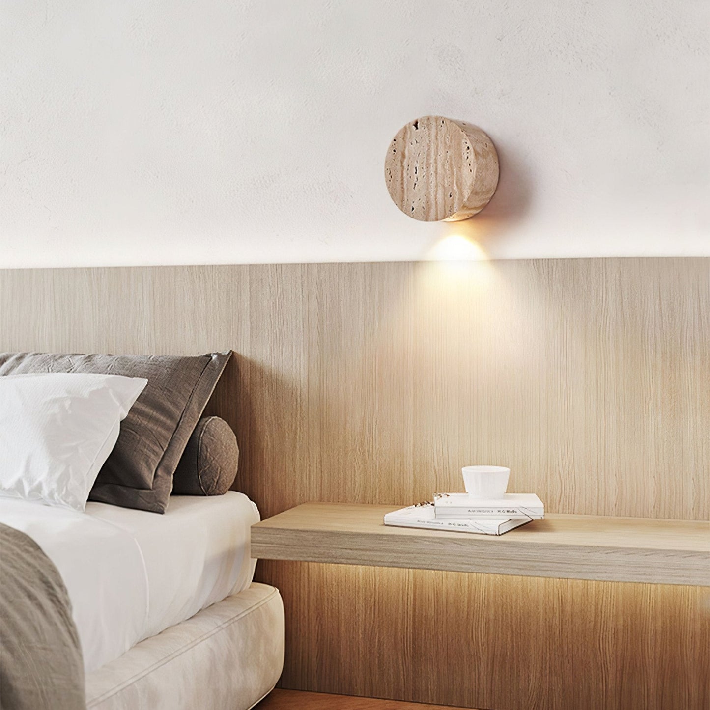 Caelan Travertine Wall Sconce - YIOSI