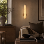 Capsula Modern Alabaster Vertical Wall Sconce