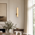 Capsula Modern Alabaster Vertical Wall Sconce