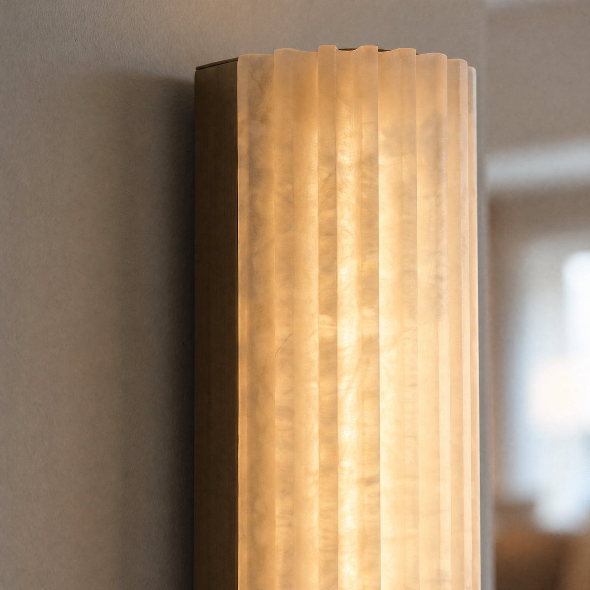 Capsula Modern Alabaster Wall Sconce 11.8" H