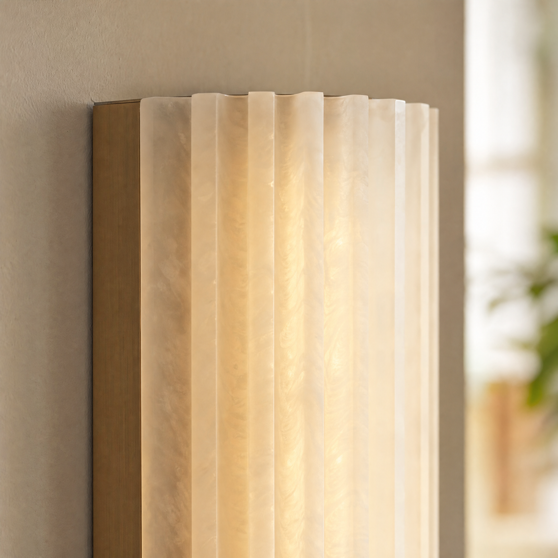 Capsula Modern Alabaster Wall Sconce 11.8" H