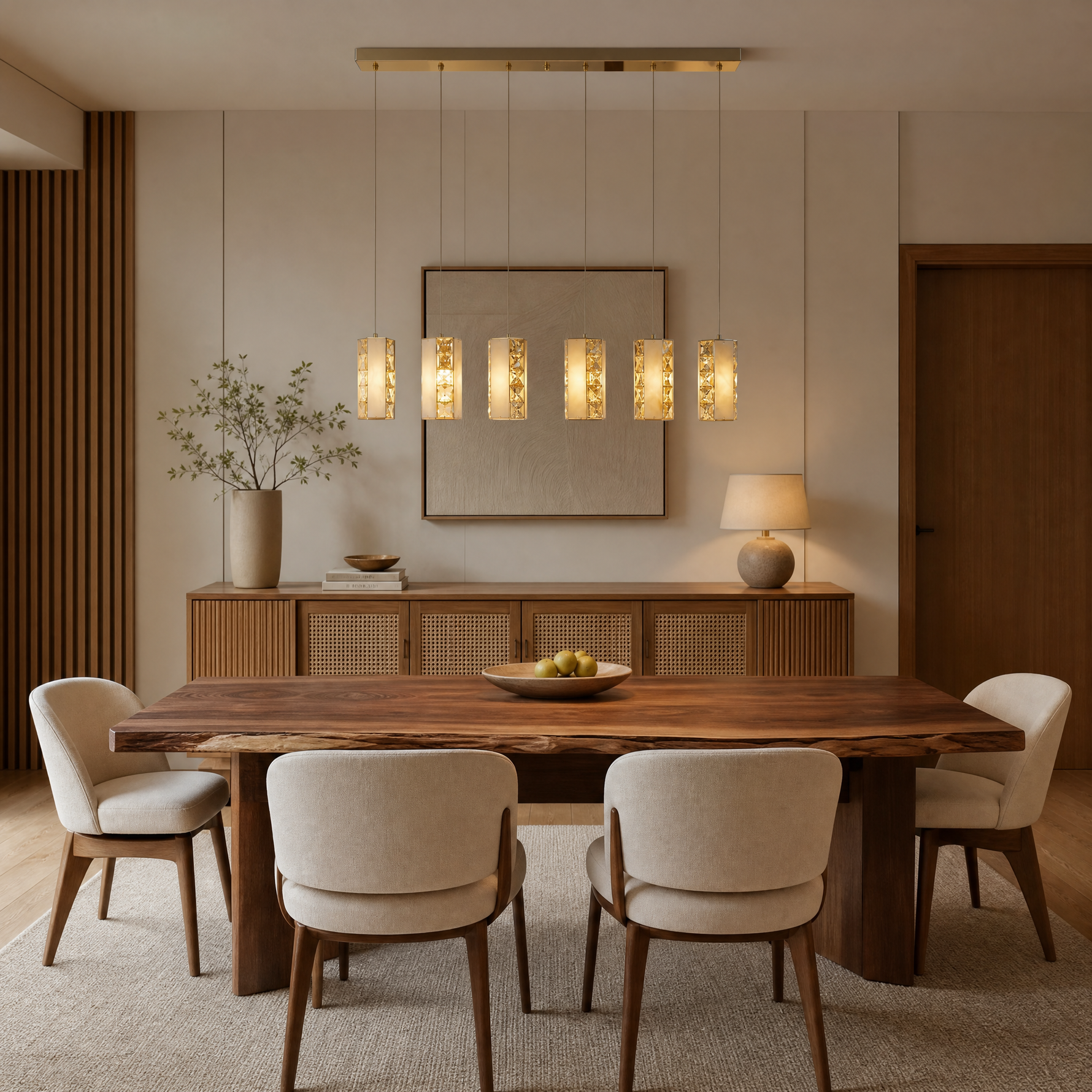 Caratelle Cluster Lights Over Dining Table