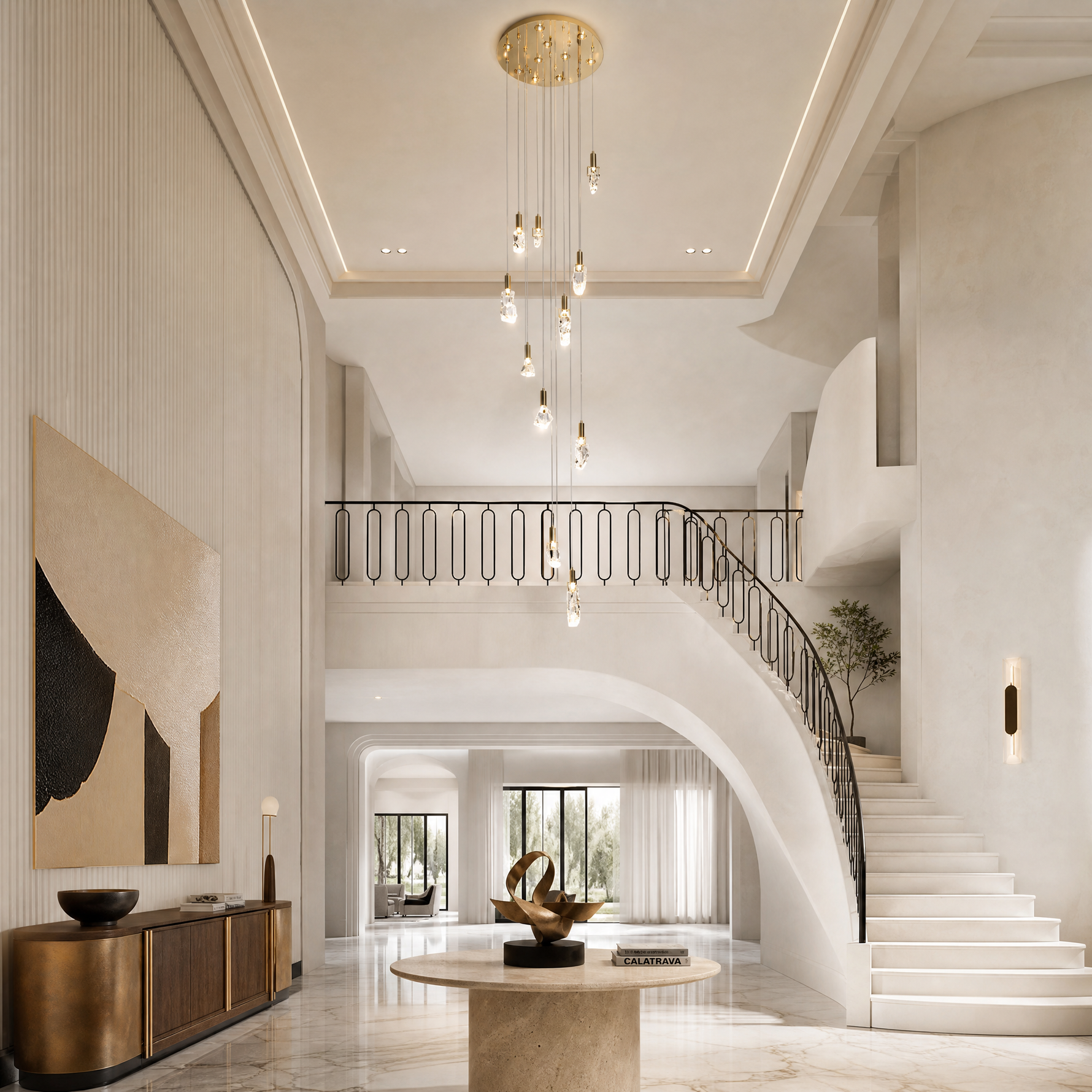 Carlyle Cascade Crystal Chandelier