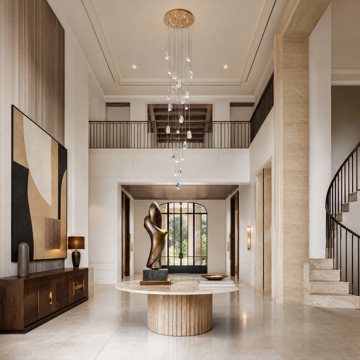 Carlyle Cluster Crystal Chandelier