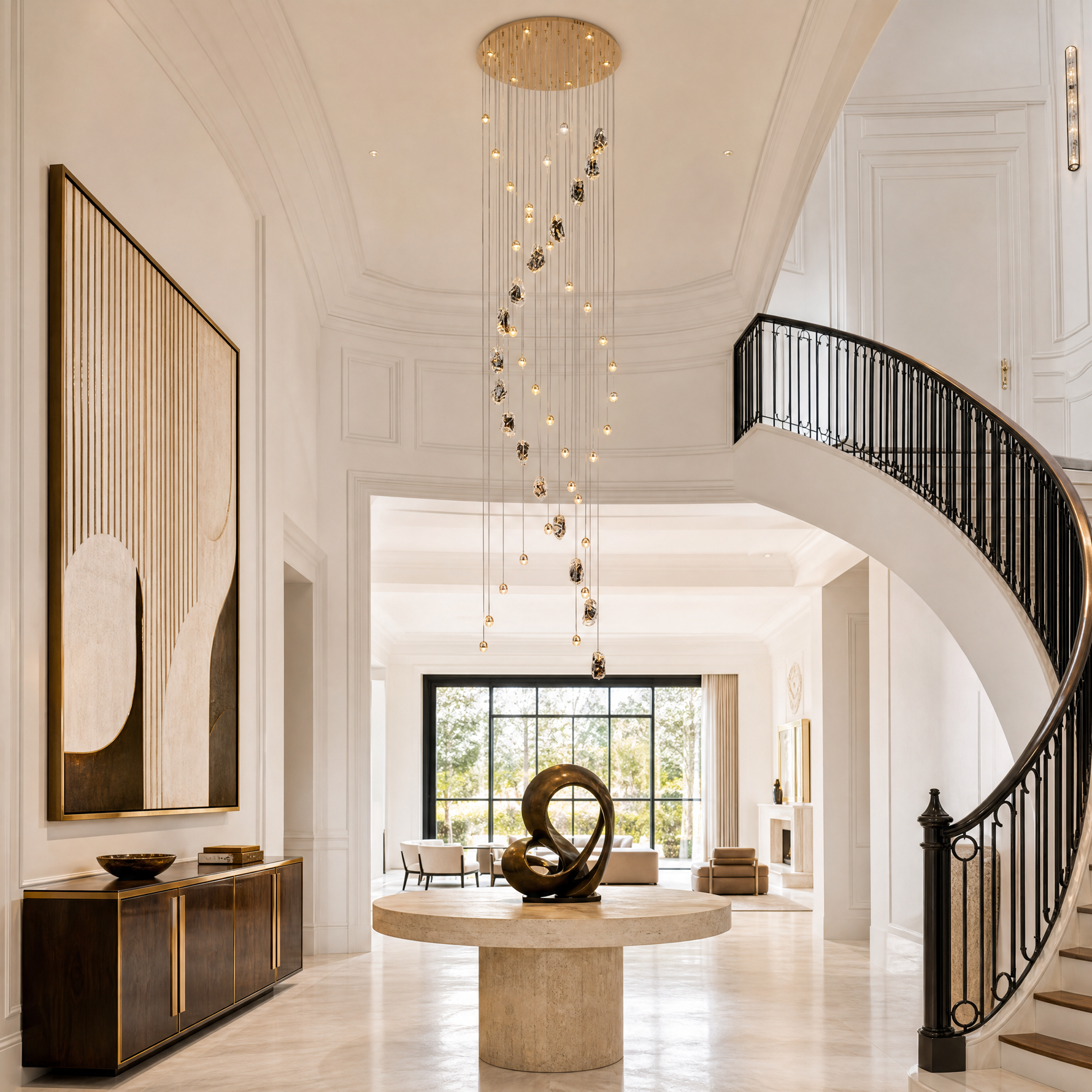 Carlyle Cluster Crystal Chandelier