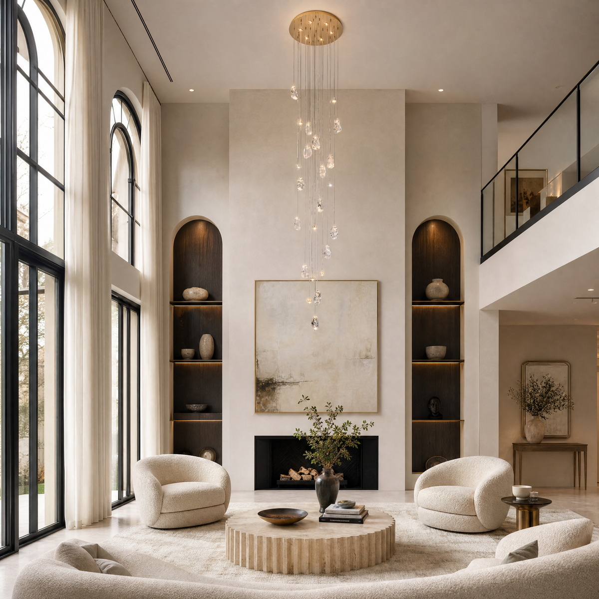 Carlyle Cluster Crystal Chandelier