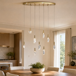 Carlyle Oval Cascade Crystal Chandelier
