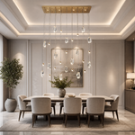 Carlyle Rectangular Cluster Crystal Chandelier
