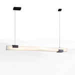 Cary Alabaster Pendant Light – Black & White Brass Finish