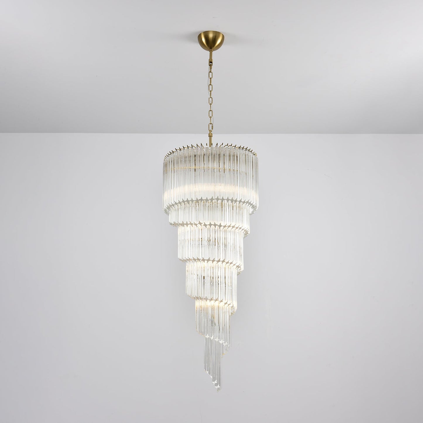 Cascada Spiral Clear Chandelier - YIOSI