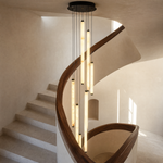 Cascade Alabaster Tube Pendant Chandelier