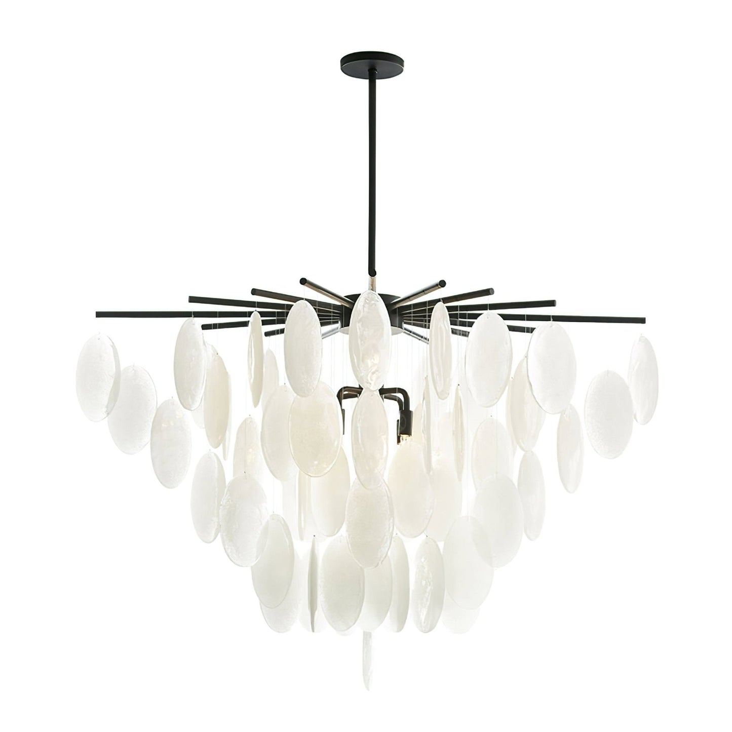 Cascading Selenite Disc Chandelier - YIOSI
