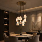 Cascata Alabaster Cone Pendant Chandelier