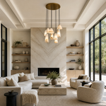Cascata Alabaster Cone Pendant Chandelier