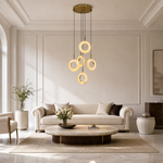Cascata Cluster Alabaster Ring Chandelier