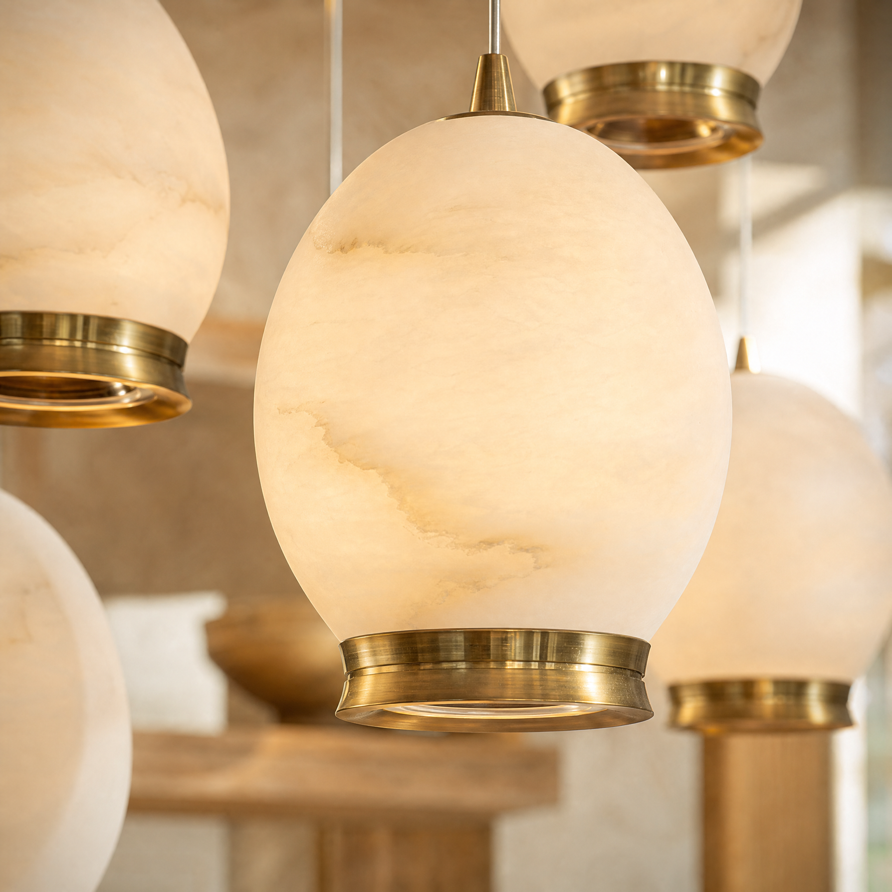 Cascata Modern Alabaster Chandelier Lighting